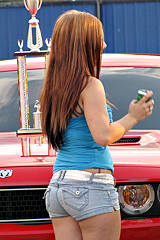 Redhead cutie hot pants jeans